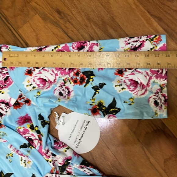 Maternity Robe NWT 2 Pockets Sewn Belt 95% Cotton 5% Spandex Size Large/XL - Picture 7 of 15